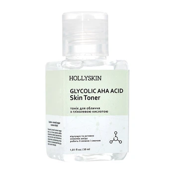 Тоник для лица с гликолевой кислотой HOLLYSKIN Glycolic AHA Acid Skin Toner (travel size) 30 ml