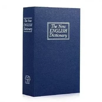 Сейф-книга ENGLISH Dictionary малая на замке с ключом Синяя
