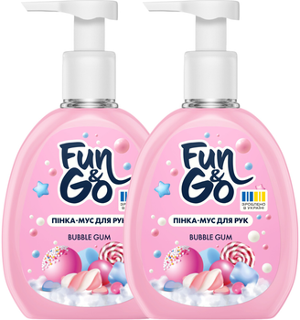 Набор мыло-пенки для рук Fun&Go Bubble Gum 300 мл х 2 шт (2000998941925)