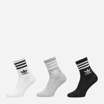 Набор мужских носков высоких хлопковых Adidas Crew Sock 3Str IL5023 40-42 3 пары White/Mgreyh/Black (4066762034772)