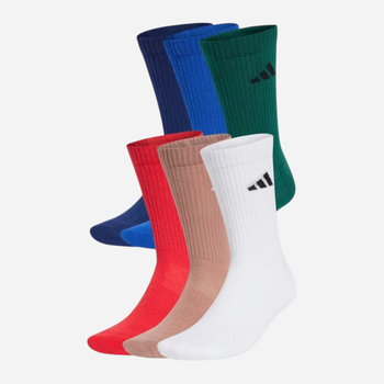 Набор мужских носков с широкой резинкой высоких хлопковых Adidas C Newlogocrw 6P JP1717 M (40-42) 6 пар Royblu/Dkblue/Warcla (4067901905991)