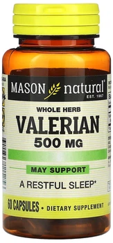 Валеріана Mason Natural Whole Herb Valerian 500 мг 60 капсул (311845115256)
