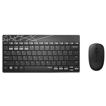 Комплект (клавиатура, мышь) беспроводной Rapoo 8000M Wireless Black
