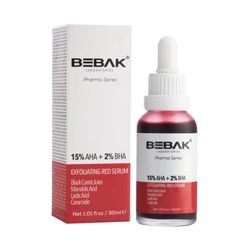 Відлущуюча червона сироватка для обличчя з AHA-BHA-PHA кислотами BEBAK Bebak Pharma, Livesta 30 мл