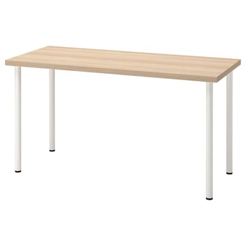 Стол IKEA LAGKAPTEN ADILS коричневый белый 140х60 см 994.172.07