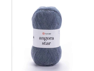 Пряжа YarnArt Angora Star сіро-джинсовий 80% акрил 20% бавовна 500м 100г 5шт/уп 3864
