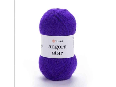 Пряжа YarnArt Angora Star темно-фіолетовий 80% акрил 20% бавовна 500м 100г 5шт/уп 556