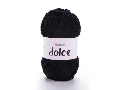 Пряжа YarnArt Dolce чорний 100% мікрополіестр 120м 100г 5шт/уп 742-Black