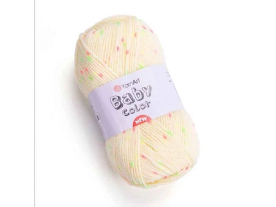 Пряжа YarnArt Baby Color молочний 100% акрил 150м 50г 5шт/уп 219