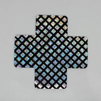 Наклейки на соски та груди з блиском Nipple cover PS-77/40 Х Чорні