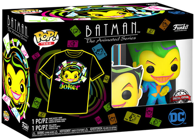 Zestaw prezentowy Funko Pop! & Tee DC Comics Batman Joker Exclusive Figurka 9 cm + Koszulka Rozmiar M (889698636155)