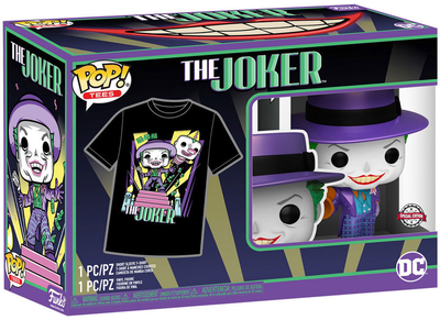 Zestaw prezentowy Funko Pop! & Tee DC Comics Batman The Joker Figurka 9 cm + Koszulka Rozmiar S (889698558488)