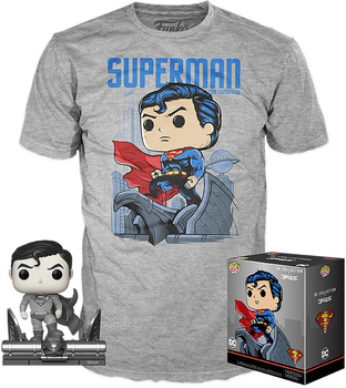 Zestaw prezentowy Funko Pop! & Tee DC Comics Jim Lee Superman Exclusive Figurka 9 cm + Koszulka Rozmiar S (889698397681)