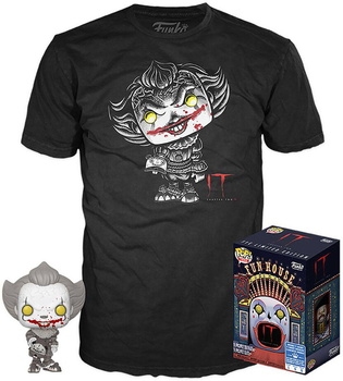 Zestaw prezentowy Funko Pop! & Tee It 2 Pennywise Exclusive Figurka 9 cm + Koszulka Rozmiar M (889698424202)