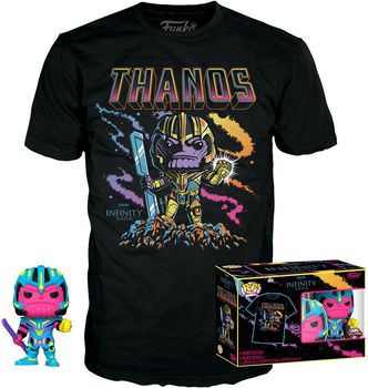 Подарунковий набір Funko Pop! & Tee Marvel Infinity Saga Thanos Exclusive Фігурка 9 см + Футболка Розмір M (889698636018)