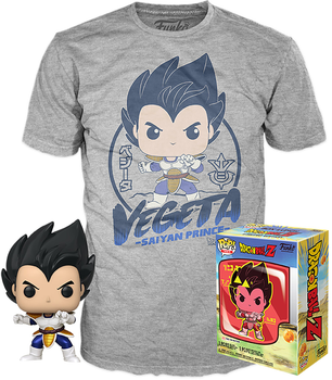 Zestaw prezentowy Funko Pop! & Tee Dragon Ball Z Vegeta Exclusive Figurka 9 cm + Koszulka Rozmiar S (889698430647)