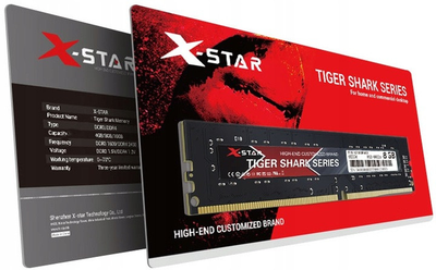 Оперативная память для ПК X-Star Tiger Shark DDR4 8Gb 2666Mhz new