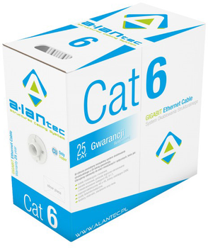 Вита пара Alantec Cat6 U/UTP (UTP) 305 м Black (KIU6PVC305)