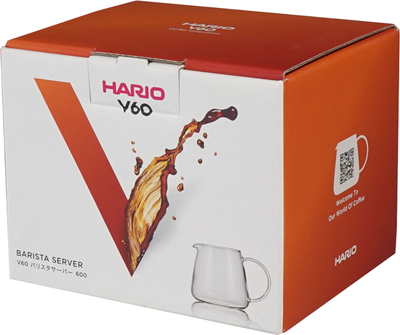 Serwer do kawy Hario Barista V60 szklany 600 ml (4977642022669)