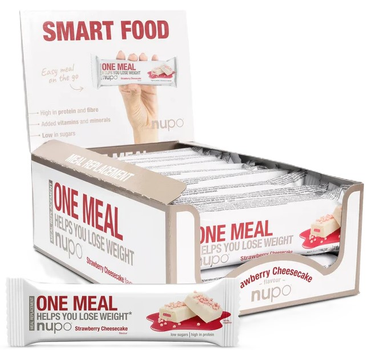 Батончик Nupo One Meal Bar Strawberry Cheesecake 15 x 60 г (5715667800522)