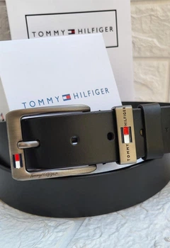 Чоловічий шкіряний брендовий ремень, Tommy Hilfiger пояс + коробочка в подарунок