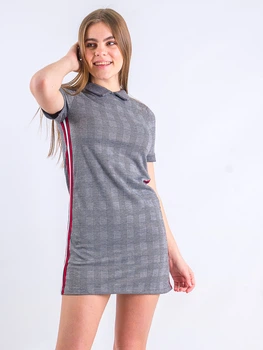 Платье с воротником и лампасами Jennyfer 70arizonna XS (69859XS) Клетка