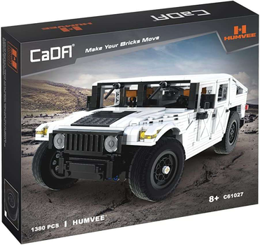 Конструктор CaDa C61027W Великий позашляховик Humvee 1:12 1386 деталей (6948061925983)