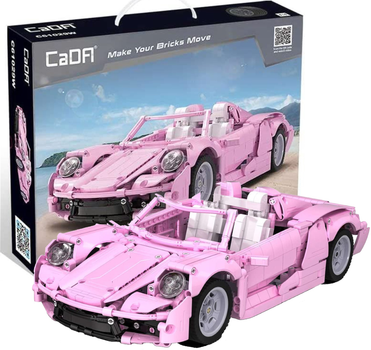 Конструктор CaDa C61029W Кабріолет Pink Holiday 37 см 1181 елемент (6948061925945)