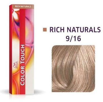 Farba do włosów Wella Professionals Color Touch Rich Naturals 9/16 Jasny Blond popielaty bez amoniaku 60 ml (8005610527130)