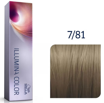 Farba do włosów Wella Professionals Illumina Color 7/81 Średni Blond trwała 60 ml (8005610542423)