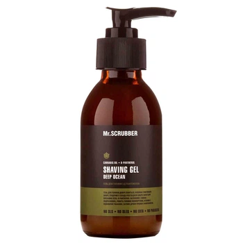 Гель для бритья с маслом конопли и Д-пантенолом Mr.SCRUBBER Shaving Gel Deep Ocean 125 мл