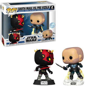 Zestaw figurek Funko Pop! Disney Star Wars Clone Wars Duels Darth Maul VS Pre Vizsla Bobble-Head 2 szt (889698747448)