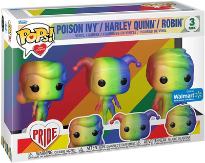 Набір фігурок Funko Pops! with Purpose DC Pride Heroes Poison Ivy Harley Quinn Robin 3 шт (889698661355)