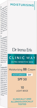 BB-крем Dr. Irena Eris Clinic Way SPF 50 Зволожувальний 10 Light Beige 30 мл (5900717574212)