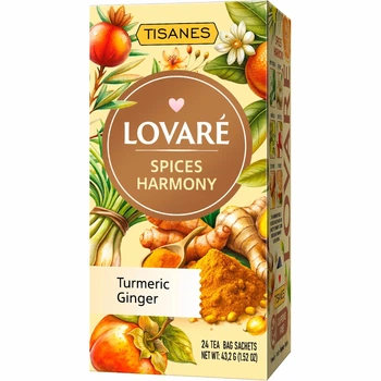 Чай Lovare Tisanes Spices Harmony бленд трав’яного чаю зі спеціями та плодами 24 пакетики