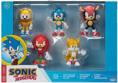 Zestaw figurek Jakks Pacific Sonic The Hedgehog Mr. Eggman + Knuckles + Sonic + Tails + Amy 6 cm 5 szt (0192995419063)