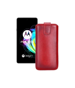 Витяжка з екошкіри для телефону Motorola Edge 20 Червоний
