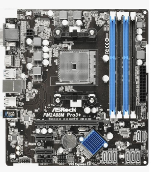 Материнская плата Socket FM2+ ASRock FM2A88M PRO3+ c HDMI / USB 3.1 / SATA3 ( sFM2+ / FM2, 4 СЛОТА *DDR3, AMD A88X ) Б/У
