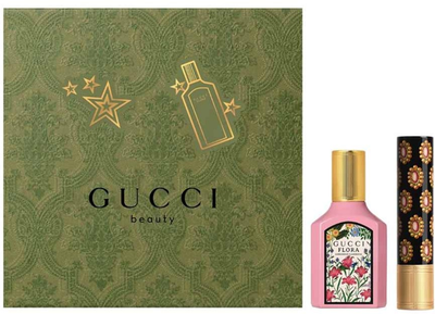 Набір для жінок Gucci Flora Gorgeous Gardenia Парфумована вода 30 мл + Помада для губ 515 Rouge de Beaute Brillant Devotion 1.8 г (3616304679018)