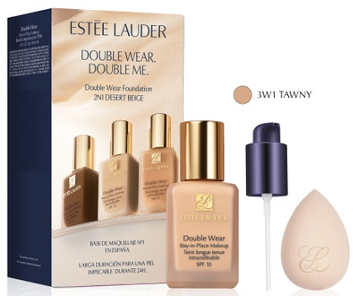 Тональний крем Estee Lauder Double Wear з SPF захистом 3W1 Tawny 30 мл + Дозатор + Губка (887167801103)