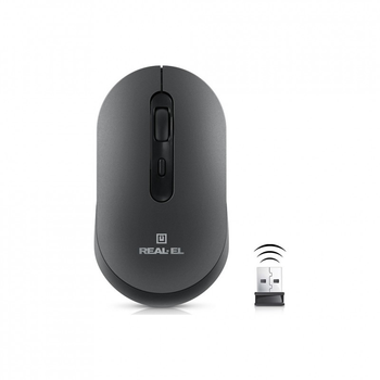 Мышка REAL-EL RM-470W Wireless/Bluetooth Dark Gray (EL123200049) (239378)