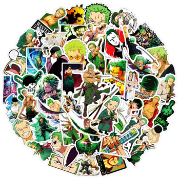 Стикерпак Набор наклеек GeekLand Зоро Ван Пис Zoro One Piece 50 штук