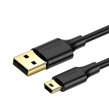 Кабель UGREEN US132 USB-А 2.0 Male to Mini USB 5pin Male Cable 1m Black (10355)