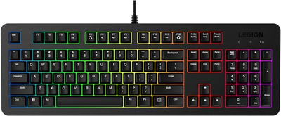 Клавиатура проводная Lenovo Legion K310 RGB Gaming Keyboard USB Black (GY41N91855)