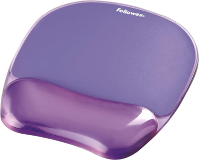 Подкладка под запястья Fellowes Crystal Mouse & Wrist Pad Gel Purple (77511914416)