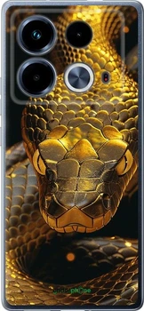 Чехол на Infinix Note 40 Golden snake "6072u-3707"