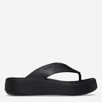 Жіночі в'єтнамки для пляжу Crocs Getaway Platform Flip 209410-001 39-40 (W9) 25 см Чорні (1962655405014)