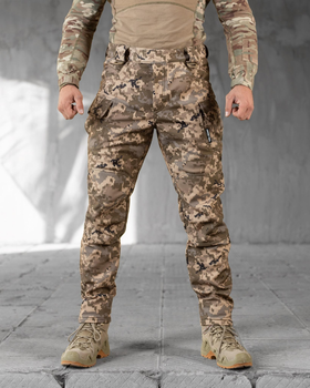 Тактические мужские штаны SoftShell на флисе L пиксель (89598)