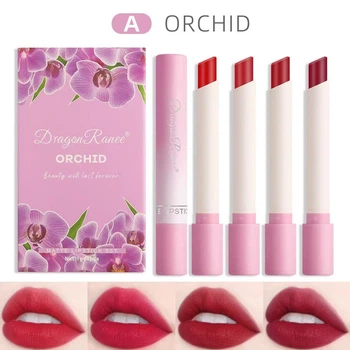 Помада матовая для губ Dragon Ranee набор 4 шт Orchid
