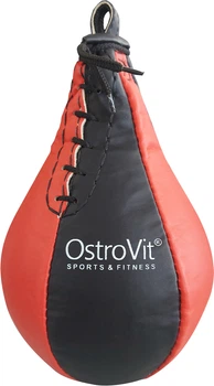 Груша боксерська OstroVit Boxing pear HSB-1901.19A Чорна з червоним (5903933902180)